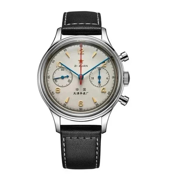 Bold 1963 Pilot Chronograph Watch — Quartz, Vintage Military Style [Colour / Strap Options]