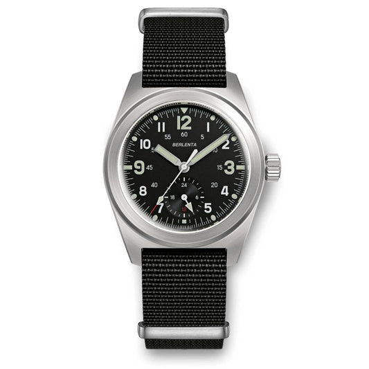 Berlenta VH60 Men's Sweep Mecha-Quartz Field Watch, 316L Steel, Hardlex Crystal, 100m Water Resistant