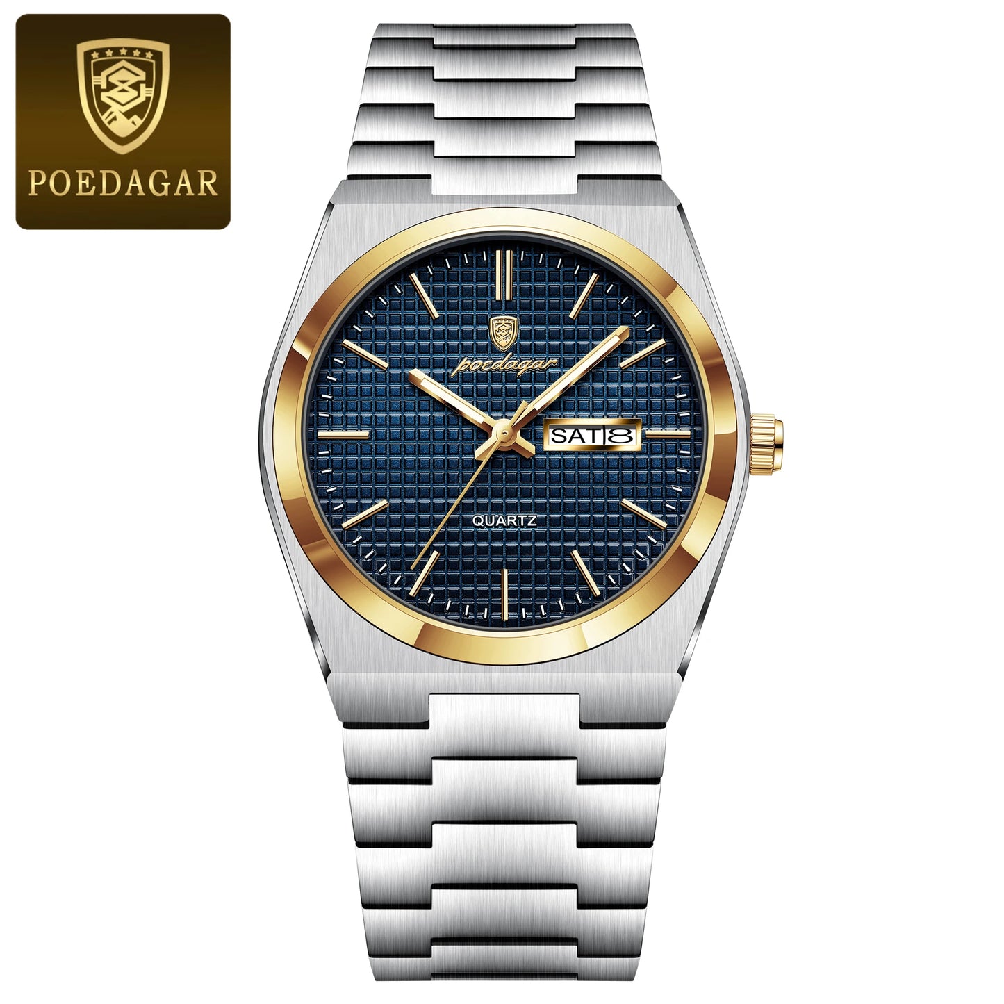 POEDAGAR Integrated Bracelet Watch — Cushion Case, Sport-Elegant Style [Multiple Colour & Dial Options]
