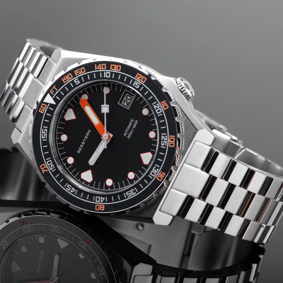 Seestern SUB600T V3 — Genuine Seiko Movement, Bright Dial Options, Ceramic Bezel, 200M Sapphire