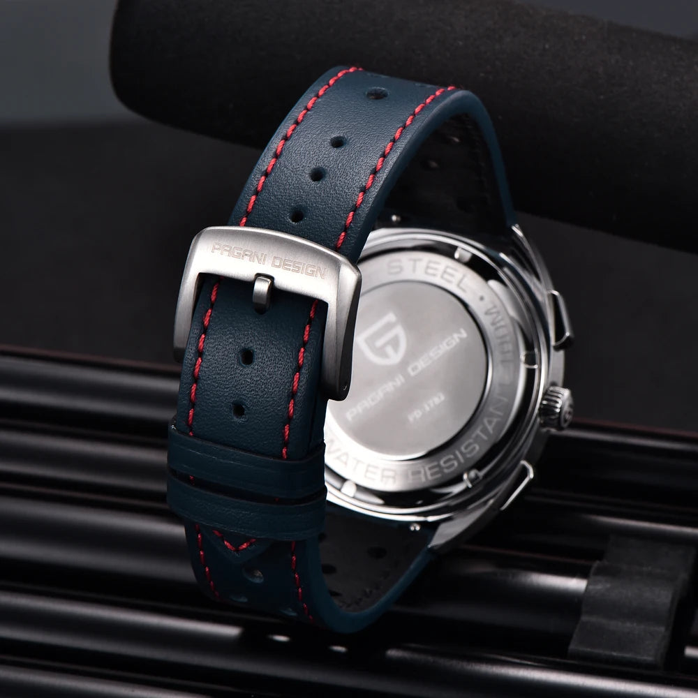 Pagani Design PD-1782 — Turtle Back Chronograph, Racing Style Strap, Sapphire, 100M Water Resistant [Colour Options]