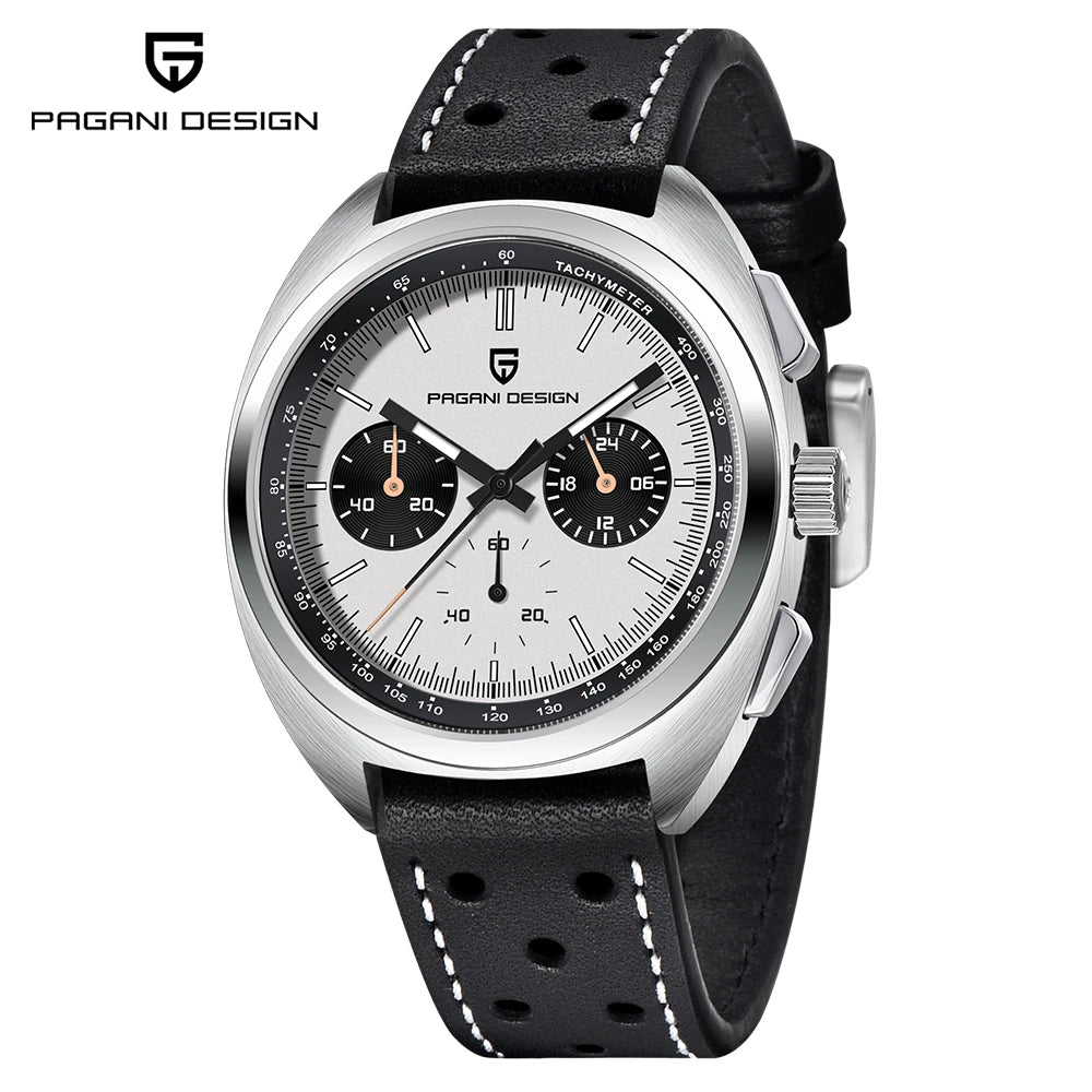 Pagani Design PD-1782 — Turtle Back Chronograph, Racing Style Strap, Sapphire, 100M Water Resistant [Colour Options]