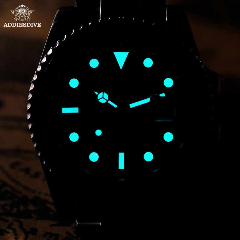 Stand Out — ADDIESDIVE AD2040 Dive Watch, BGW9 Super Luminous, Ceramic Bezel, 200M Water Resistant