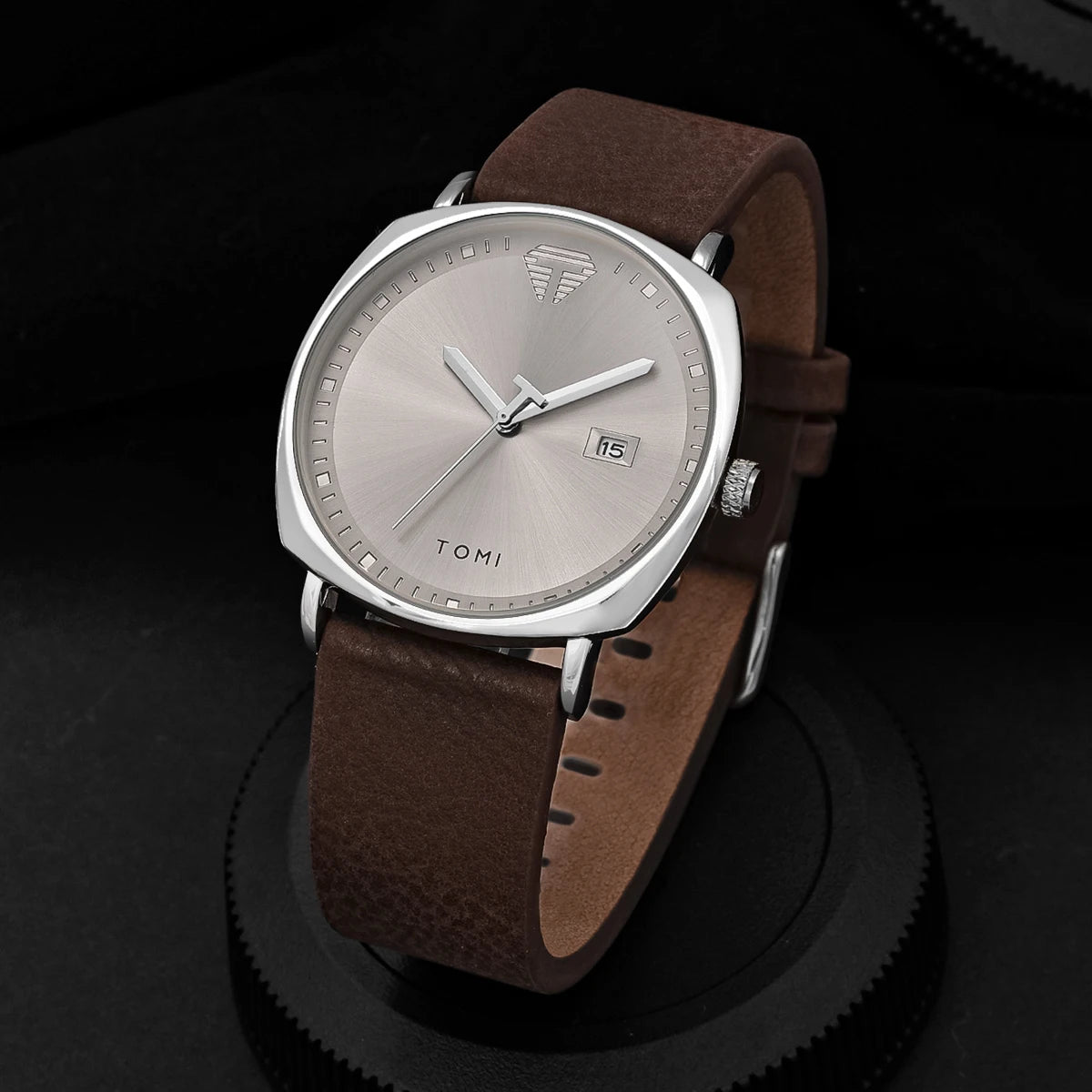TOMI Classic Fashion Watch — Minimalist Numberless Dial, Genuine Leather [Multiple Strap & Colour Choices]