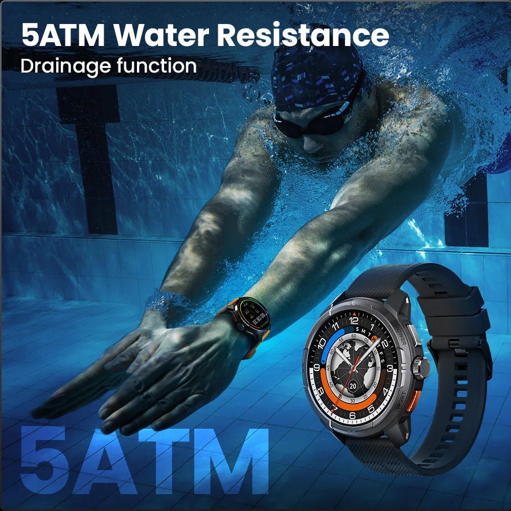 Solar Ultra GPS Smartwatch - 1.6" AMOLED Display, 22-Day Battery, 170 Sport Modes [Multiple Colour Options]