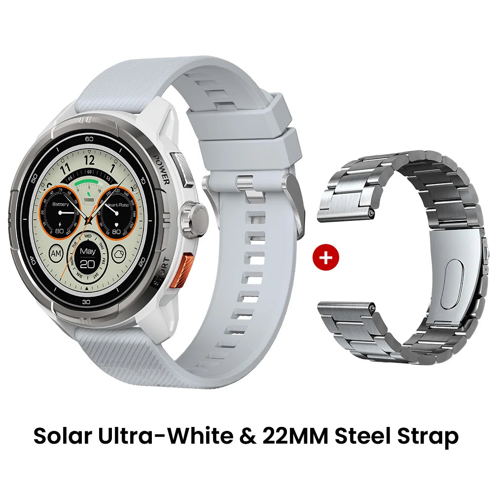 Solar Ultra GPS Smartwatch - 1.6" AMOLED Display, 22-Day Battery, 170 Sport Modes [Multiple Colour Options]