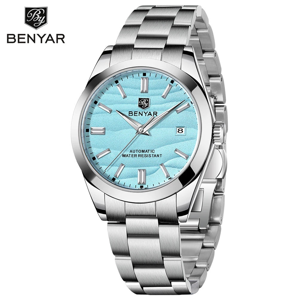 BENYAR Sand Dial BY-5208 — Automatic Watch, Day-Date Arc Window Display [Colour Options]