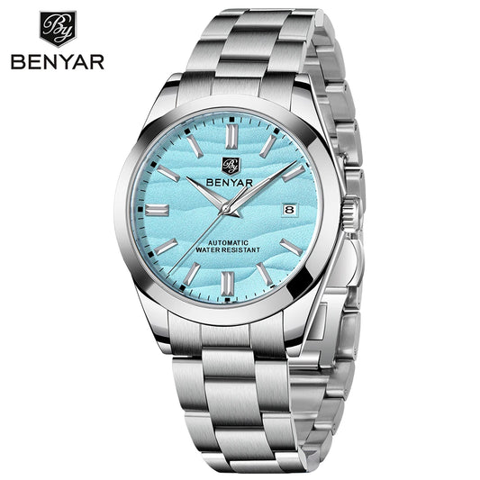 BENYAR Sand Dial BY-5208 — Automatic Watch, Day-Date Arc Window Display [Colour Options]