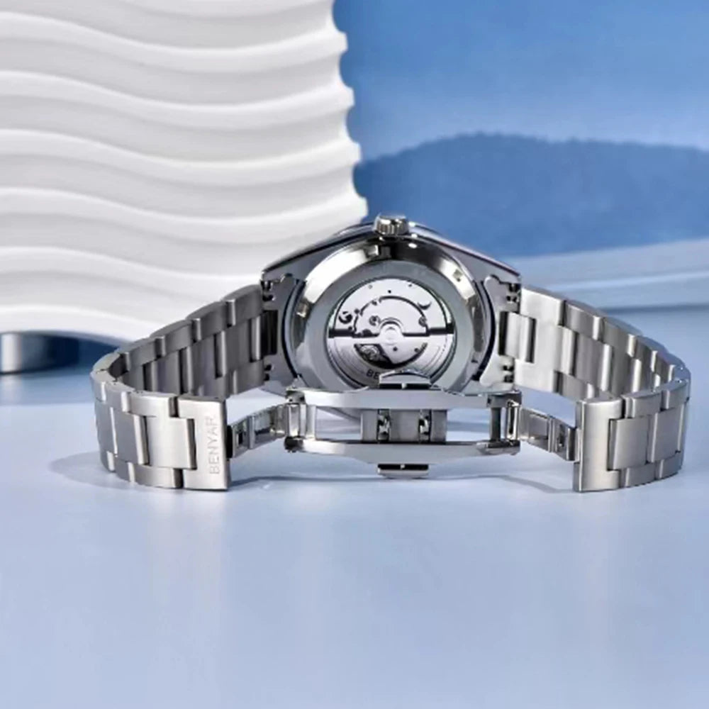 BENYAR Sand Dial BY-5208 — Automatic Watch, Day-Date Arc Window Display [Colour Options]
