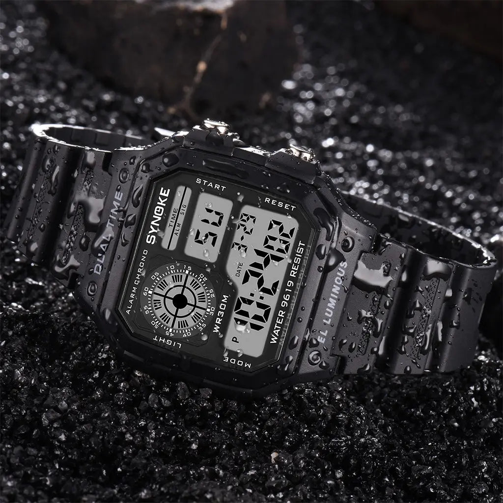 Built Tough, Reads Easy — SYNOKE Royale Sports Digital Watch, Multi Colour Lume Light Digital Watches Men Sports Luminous Chronograph Waterproof Male Electronic Wrist Watches Relogio Masculino