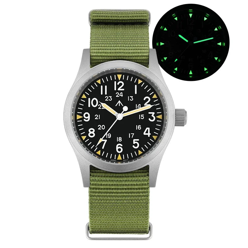 Real Value, Real Movement — Militado ML05 Military Watch, Genuine Miyota, 100M [Colour Options]