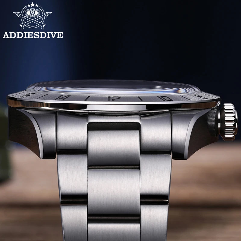 Not Your Average GMT — ADDIESDIVE AD2035 Bubble Mirror Watch, Swiss Ronda Movement, 200M
