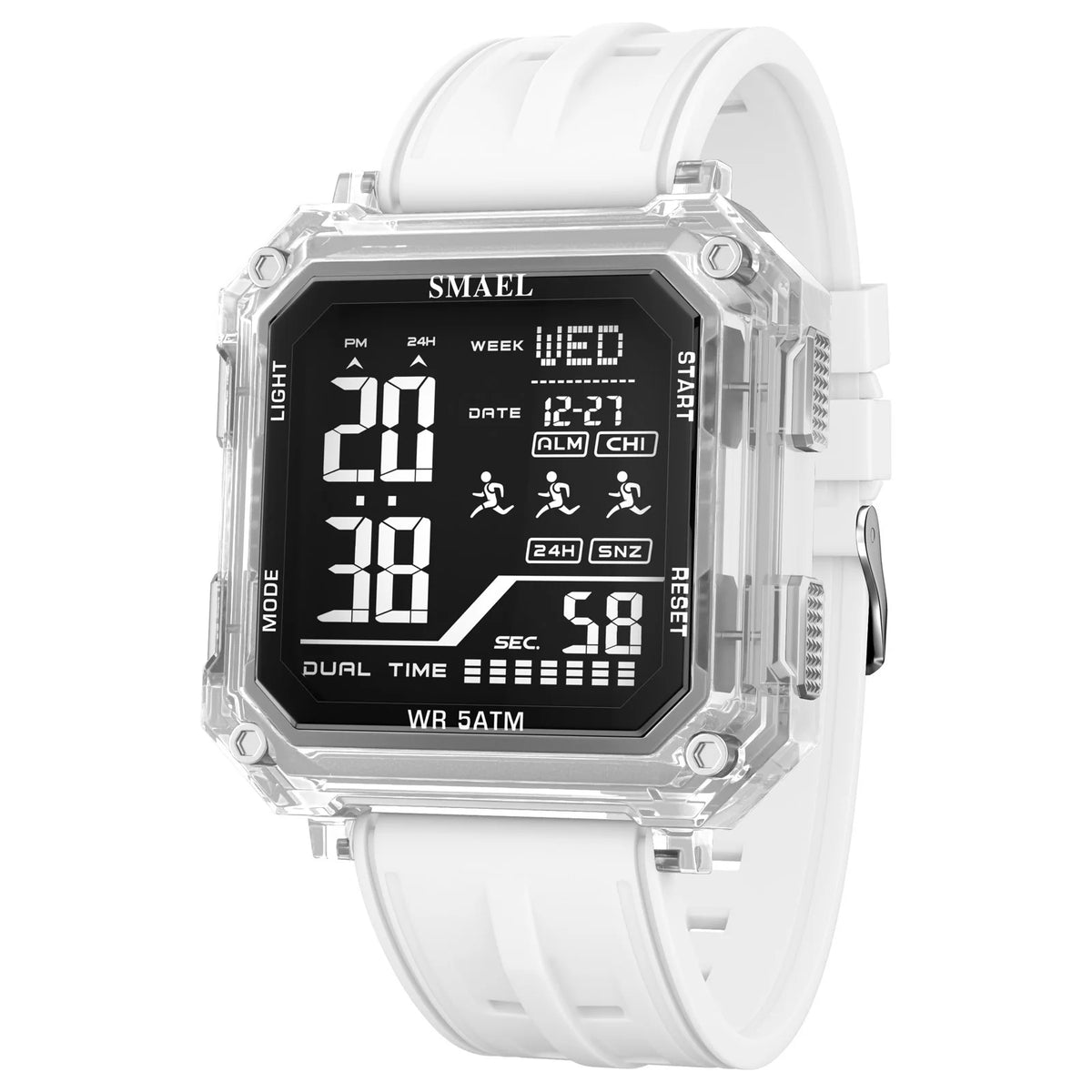 SMAEL Mens Inverse Display Quartz Digital Sport Watch — LED Display, 5 Bar Water Resistant A Looker for Such a great price [Colour Options]