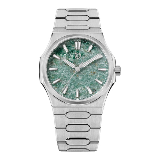 Premium Watchdives WD0016B — Stunning Faceted Natural Stone Dial, Sweeping Quartz [Multiple Colour Choices]