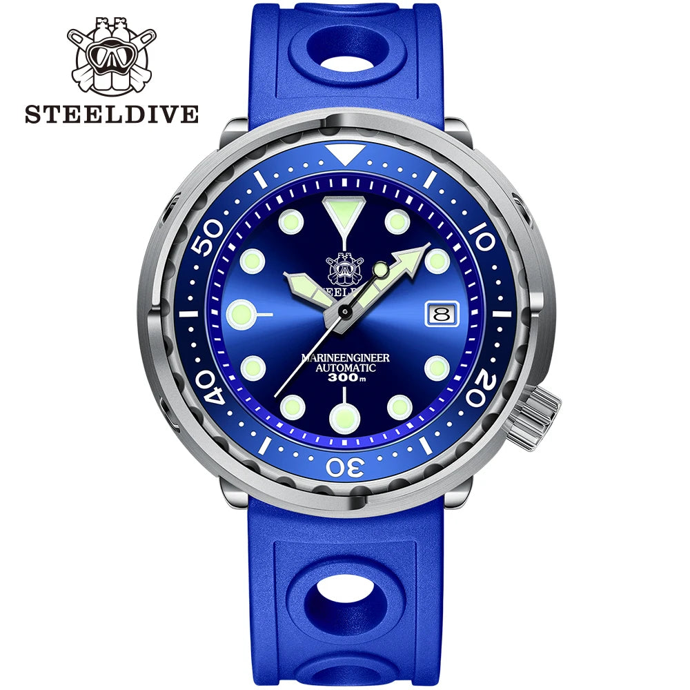 Steeldive SD1975 — Automatic "Tuna" Homage Diver, Genuine 300M Water Resistance, Ceramic Bezel [Multiple Colour & Strap Choices]