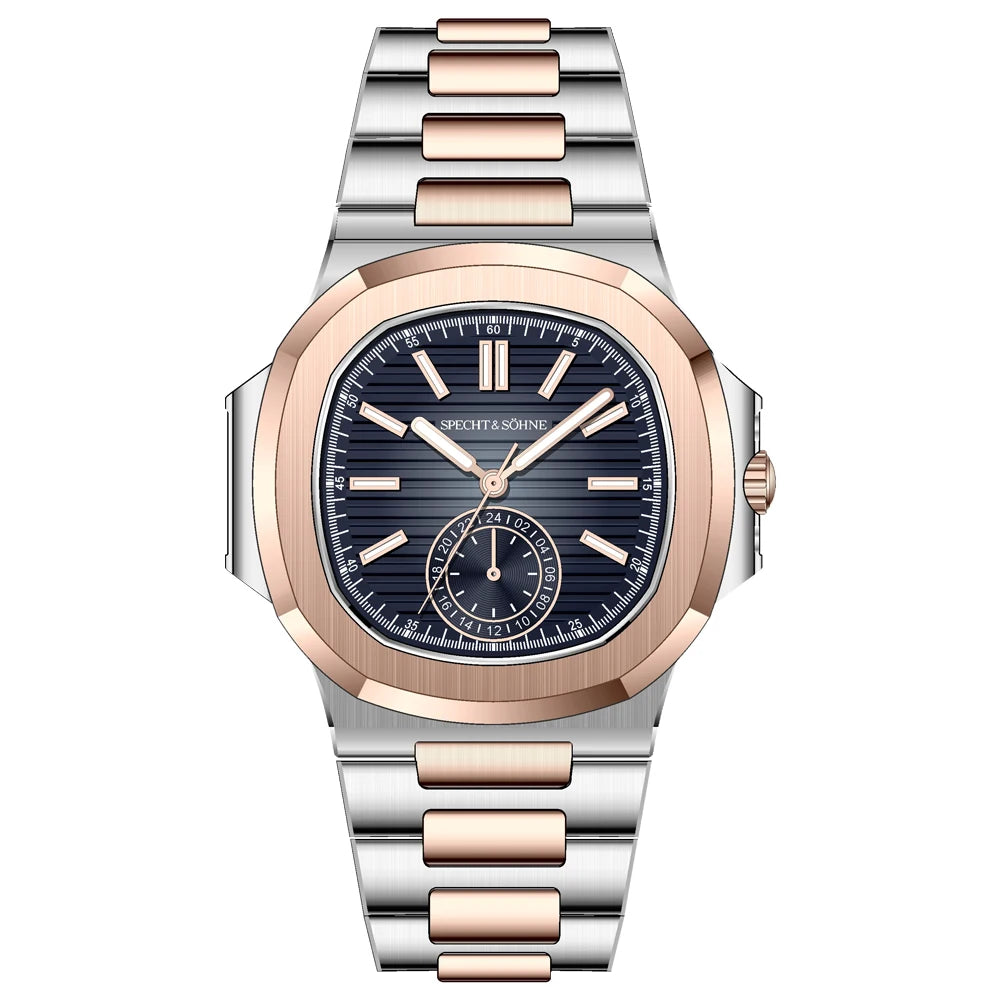 Specht & Söhne SP-0021 — Show-Stopping Ribbed Dial Chronograph Watch, Sapphire Crystal, 50M Waterproof