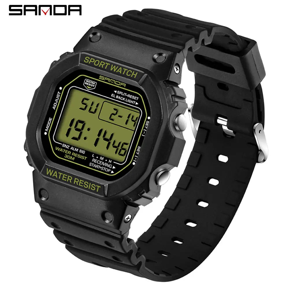 SANDA Classic Digital Sports Watch — Rugged, Shockproof, Built to Last