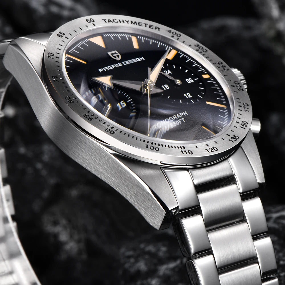 Retro Racing Charm — PAGANI DESIGN PD-1766 Speed Chronograph, Sapphire Crystal, 100M Water Resistant