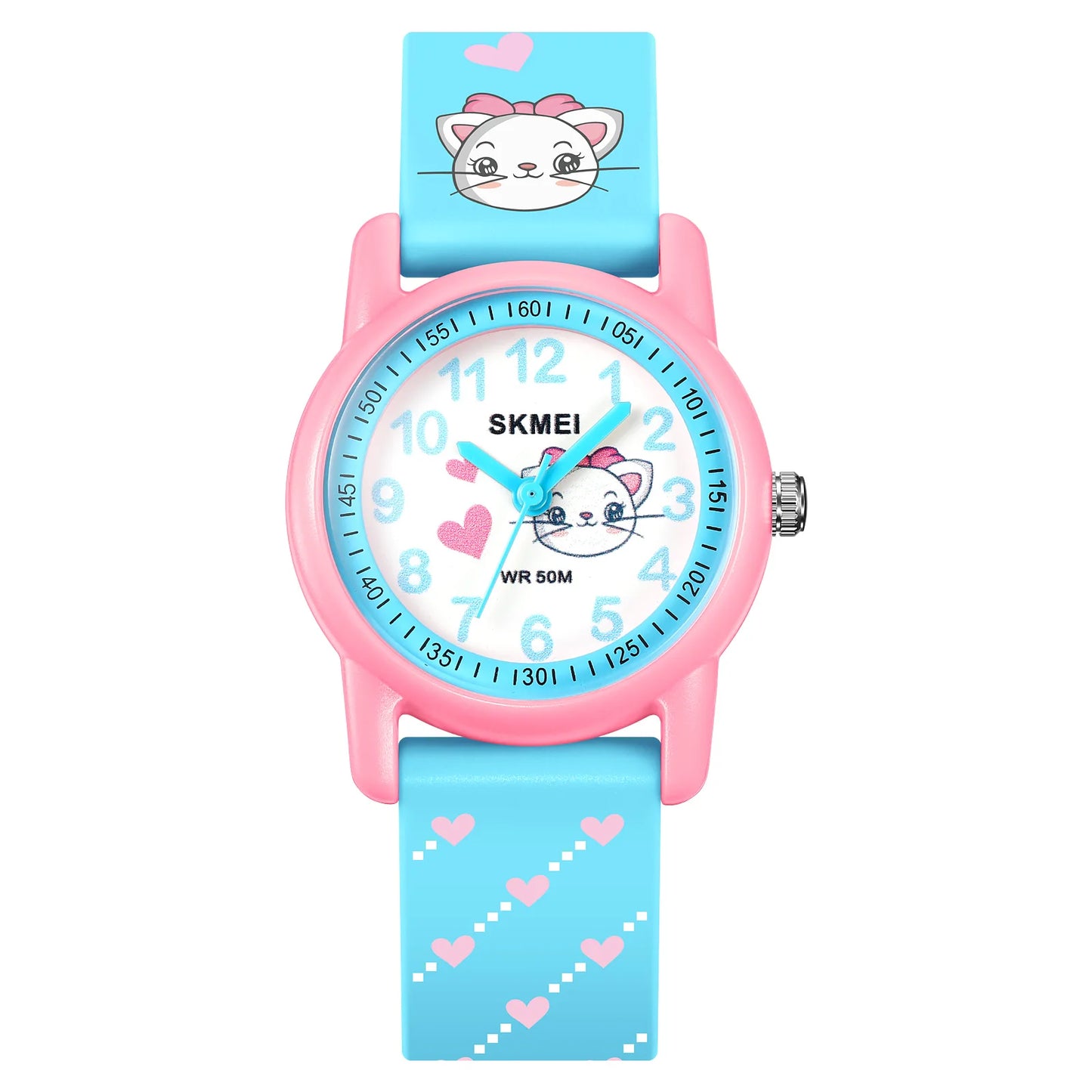 Beautiful SKMEI Kids Watch — 50m Waterproof, Boys & Girls [Colour & Cartoon Options]