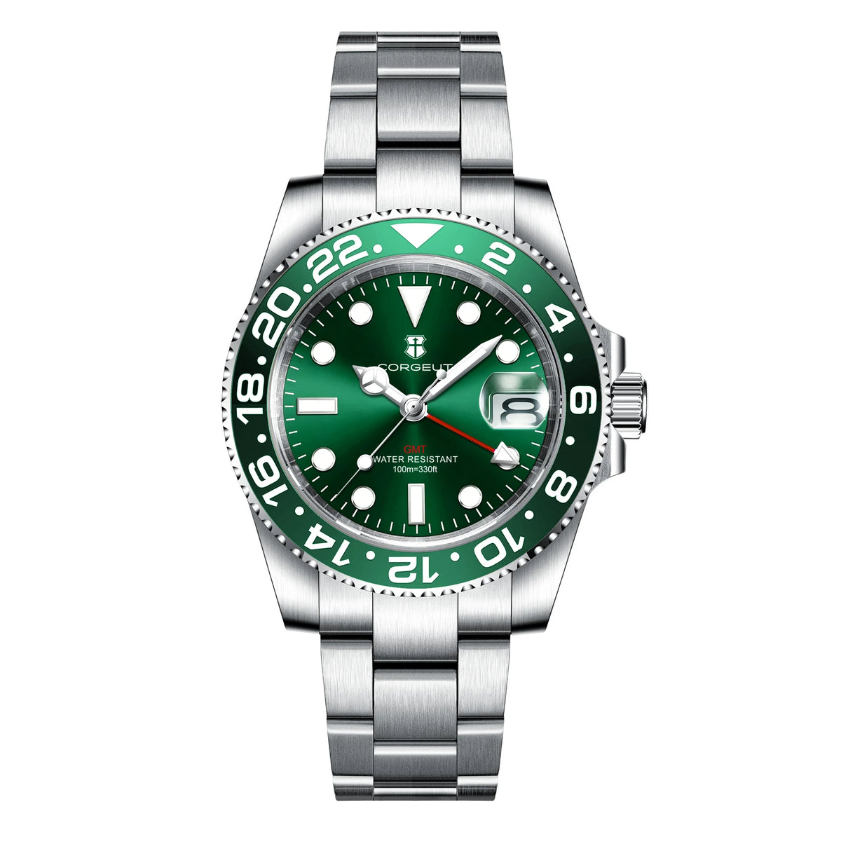 Corgeut GMT Quartz Diver Watch — Iconic Dive Watch Looks, Ceramic Bezel, Unbeatable Value [Multiple Strap & Colour Options]