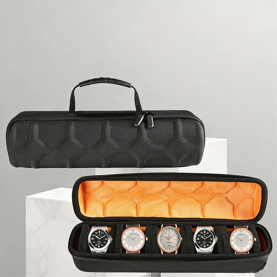 Take Your Watches With You — 5-Slot Travel / Portable  Case & Display