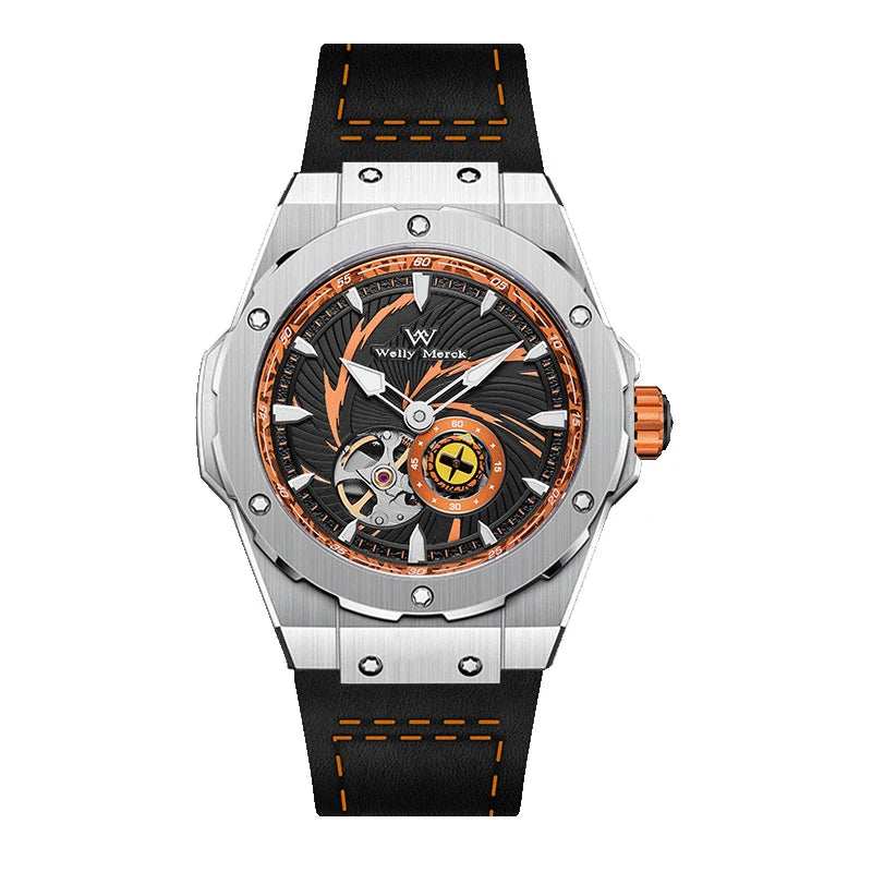 WM Watch Automatic Miyota 8215 — Japanese Automatic Movement, Stainless Steel Case & Leather Band, Sapphire Crystal, 100m Water Resistance, Limited Edition {Colour & Strap Choices]