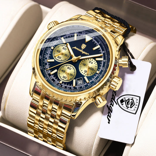 POEDAGAR Chronograph Watch — Bold Style, Real Spec, Real Value [Multiple Colour / Dial Options]