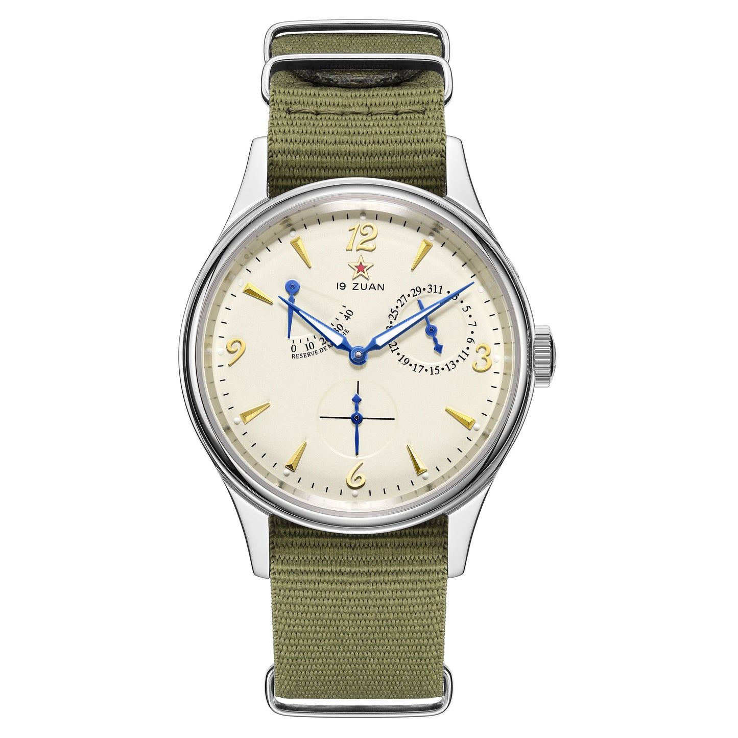 1963 Pilot Watch — Genuine Seagull Automatic Movement, Power Reserve Indicator