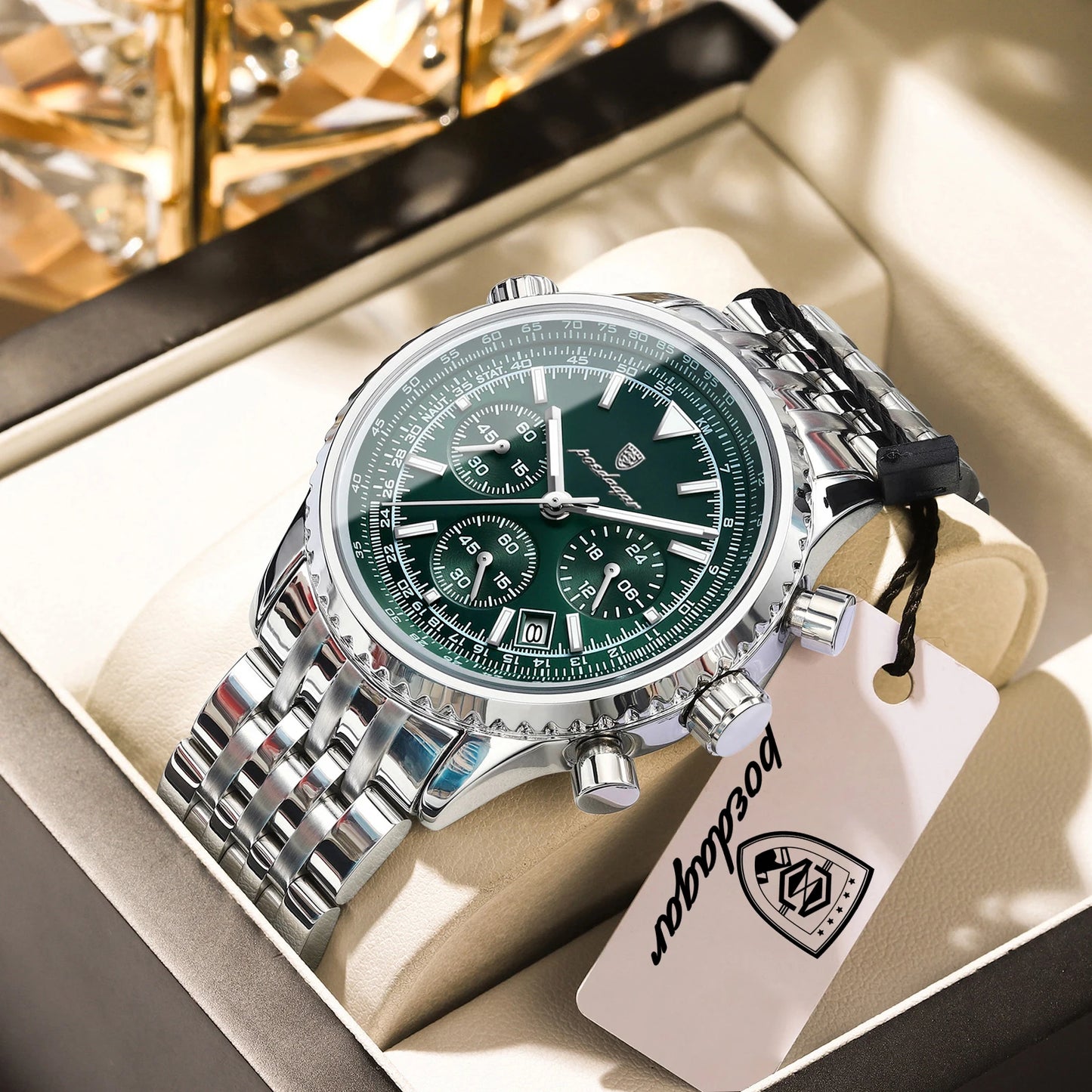 POEDAGAR Chronograph Watch — Bold Style, Real Spec, Real Value [Multiple Colour / Dial Options]