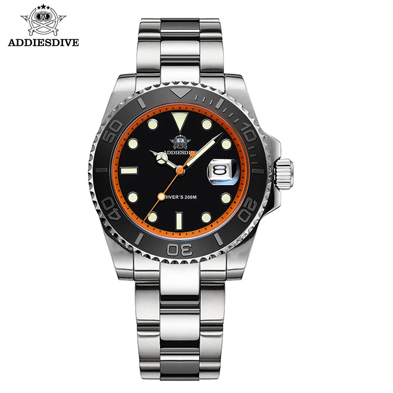 Stand Out — ADDIESDIVE AD2040 Dive Watch, BGW9 Super Luminous, Ceramic Bezel, 200M Water Resistant