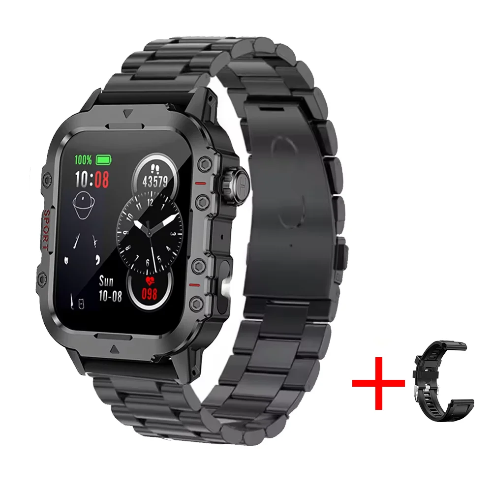 G.L Wear Smartwatch — Heart Rate, O2 & Sleep Monitor, Bluetooth Calling, LED Torch / Flashlight [Colour Options]