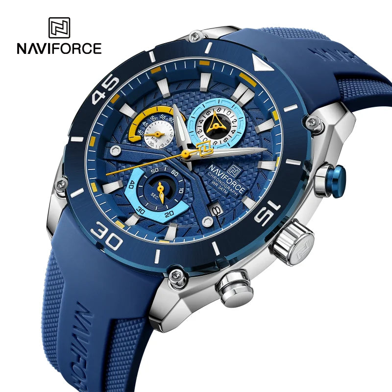 Mens NAVIFORCE Chronograph Watch — Bold Military Looks combined with everday style, Built to Perform