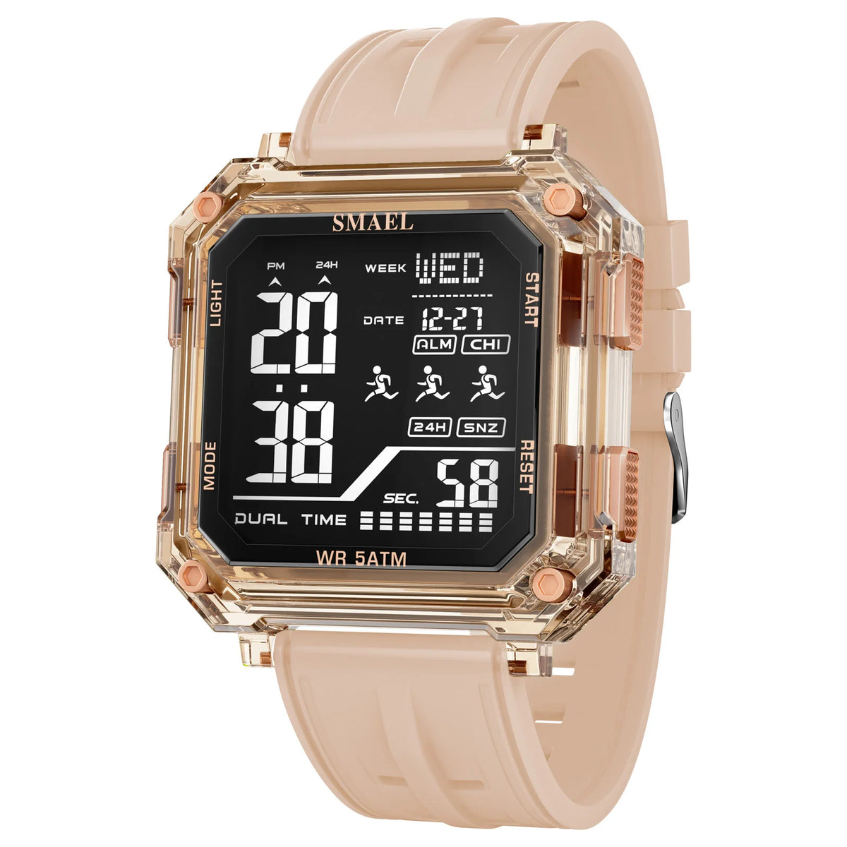SMAEL Mens Inverse Display Quartz Digital Sport Watch — LED Display, 5 Bar Water Resistant A Looker for Such a great price [Colour Options]