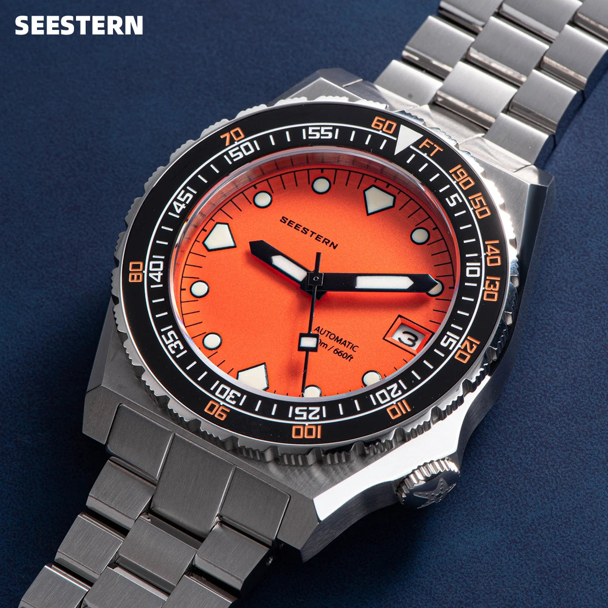 Seestern SUB600T V3 — Genuine Seiko Movement, Bright Dial Options, Ceramic Bezel, 200M Sapphire