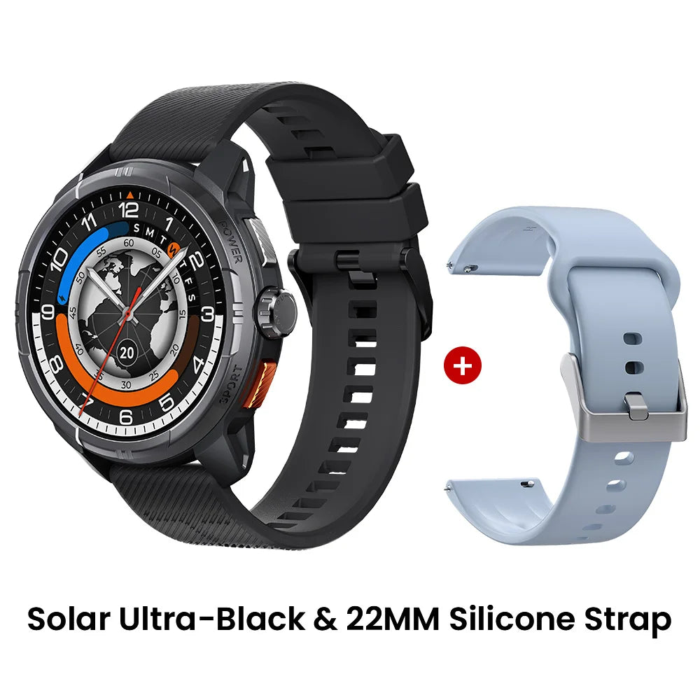 Solar Ultra GPS Smartwatch - 1.6" AMOLED Display, 22-Day Battery, 170 Sport Modes [Multiple Colour Options]