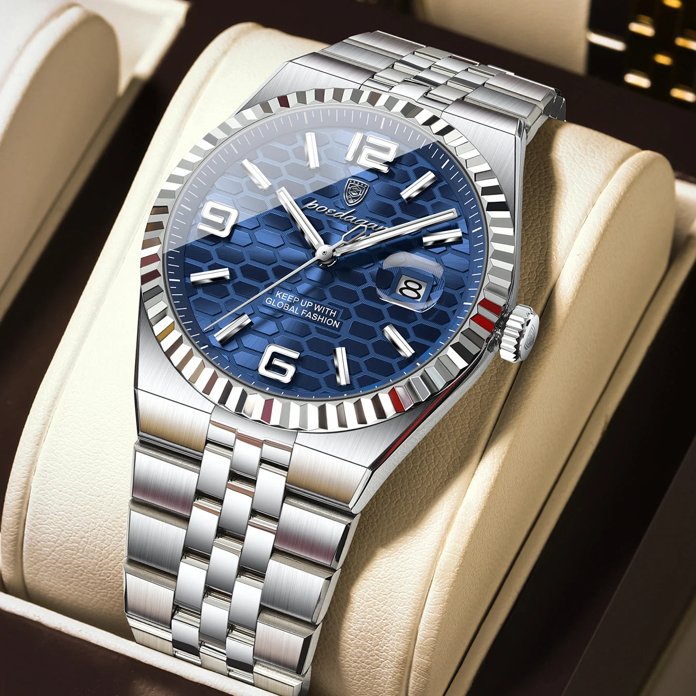 Stunning POEDAGAR Women's Watch — Crystal-Accented, Stainless Steel, Looks Far More Expensive Than Its Price [Multiple Dial & Colour Options]