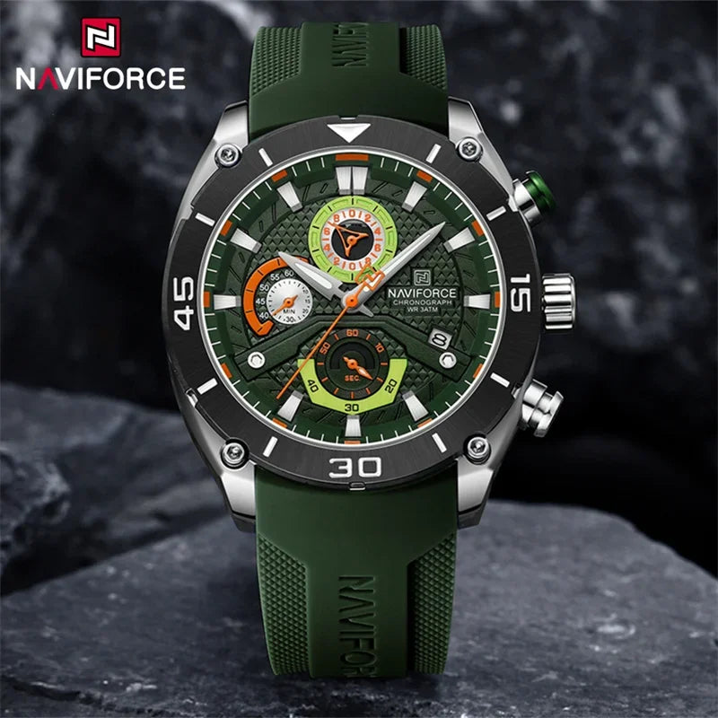 Mens NAVIFORCE Chronograph Watch — Bold Military Looks combined with everday style, Built to Perform