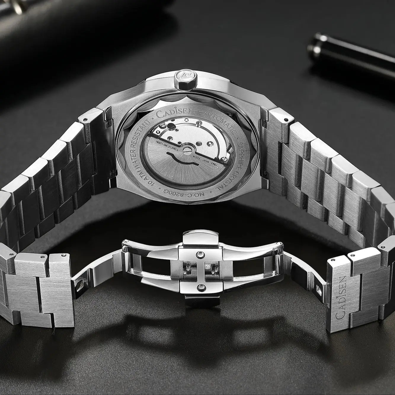 Cadisen C8200 — German-Designed Automatic Watch, Octagonal Case, Genuine Miyota Movement, Sapphire Crystal