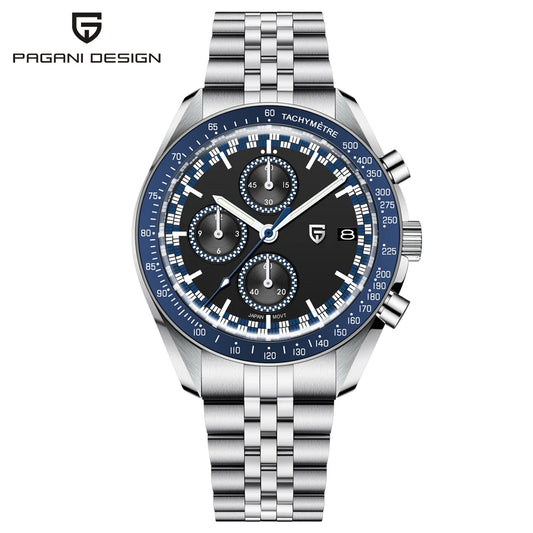 Rally-Ready Style — PAGANI DESIGN PD-1816 Chronograph, Rally Bezel, Sapphire, 100M [Strap & Colour Options]