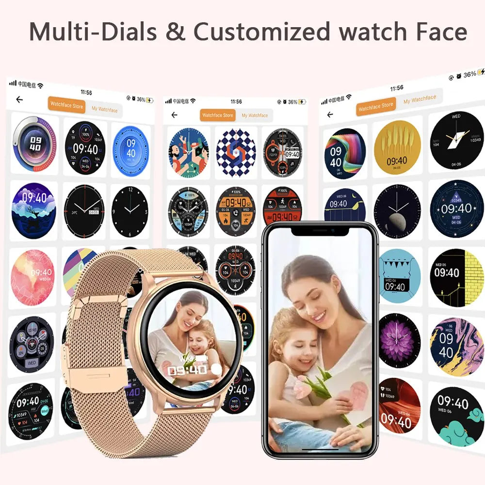 MEVADEN Y22 — Stylish Women's Smart Watch, Bluetooth Calling & Fitness Tracker