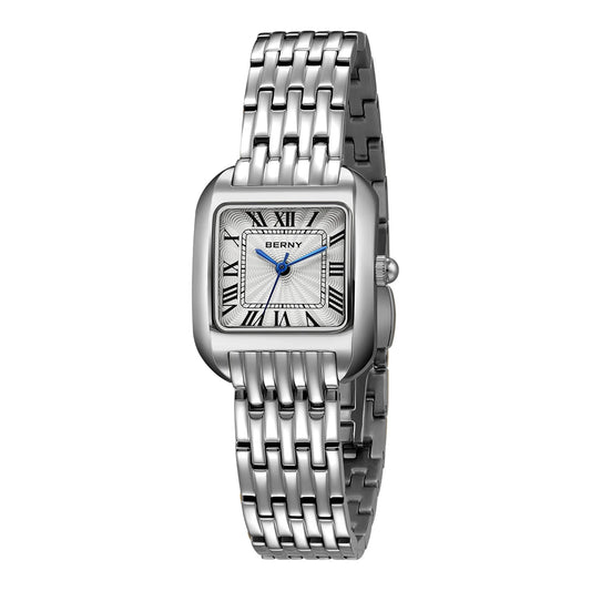 Captivating BERNY 2706VLS — Women's Square Watch, Roman Numeral Dial, Elegant Style