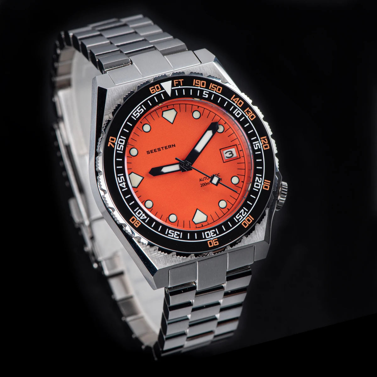 Seestern SUB600T V3 — Genuine Seiko Movement, Bright Dial Options, Ceramic Bezel, 200M Sapphire