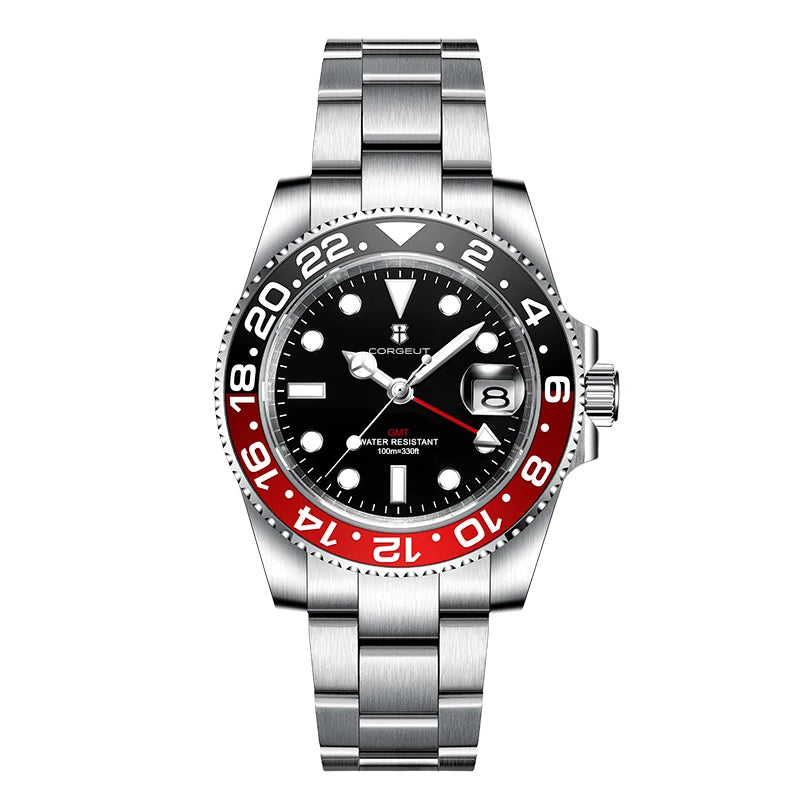 Corgeut GMT Quartz Diver Watch — Iconic Dive Watch Looks, Ceramic Bezel, Unbeatable Value [Multiple Strap & Colour Options]