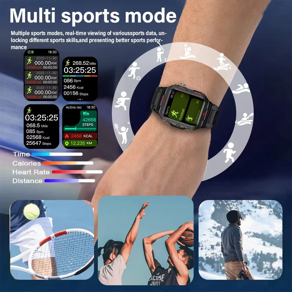 LAXASFIT Q11 — Smart Watch with Built-In  Super Useful LED Flashlight & Health Tracking [Colour Options]