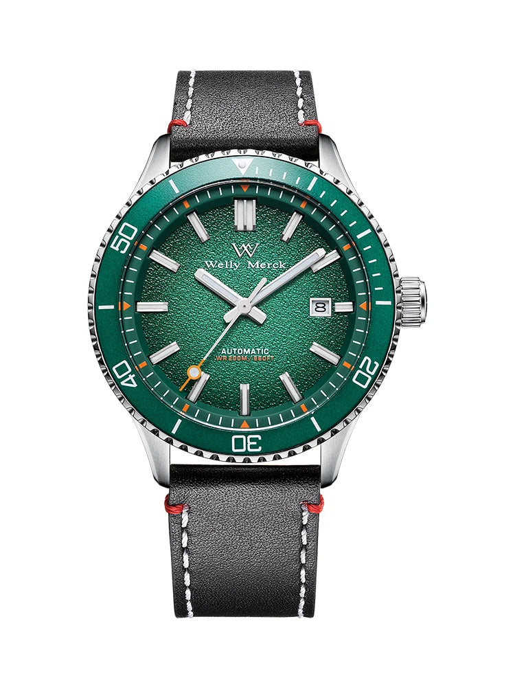 Welly Merck WM046 — Automatic Dive Watch, Miyota 8215, Sapphire Crystal, 200m Waterproof [Colour Options]