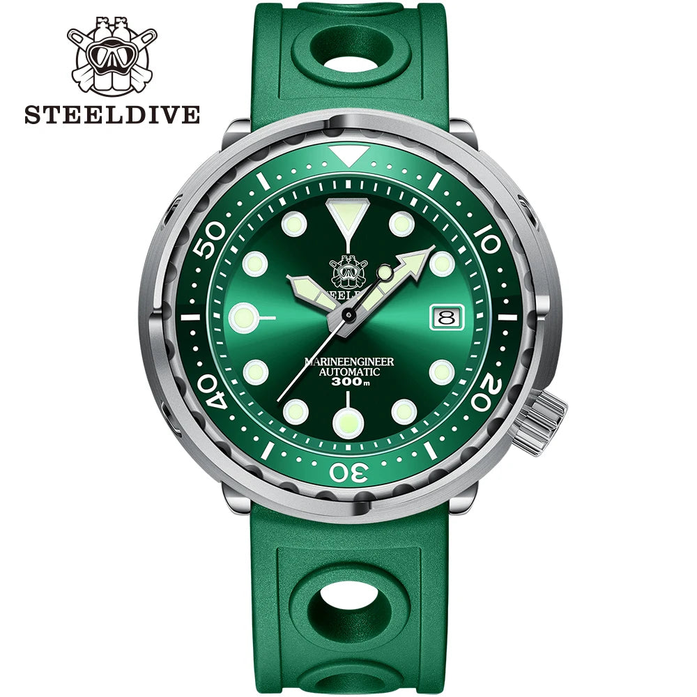 Steeldive SD1975 — Automatic "Tuna" Homage Diver, Genuine 300M Water Resistance, Ceramic Bezel [Multiple Colour & Strap Choices]