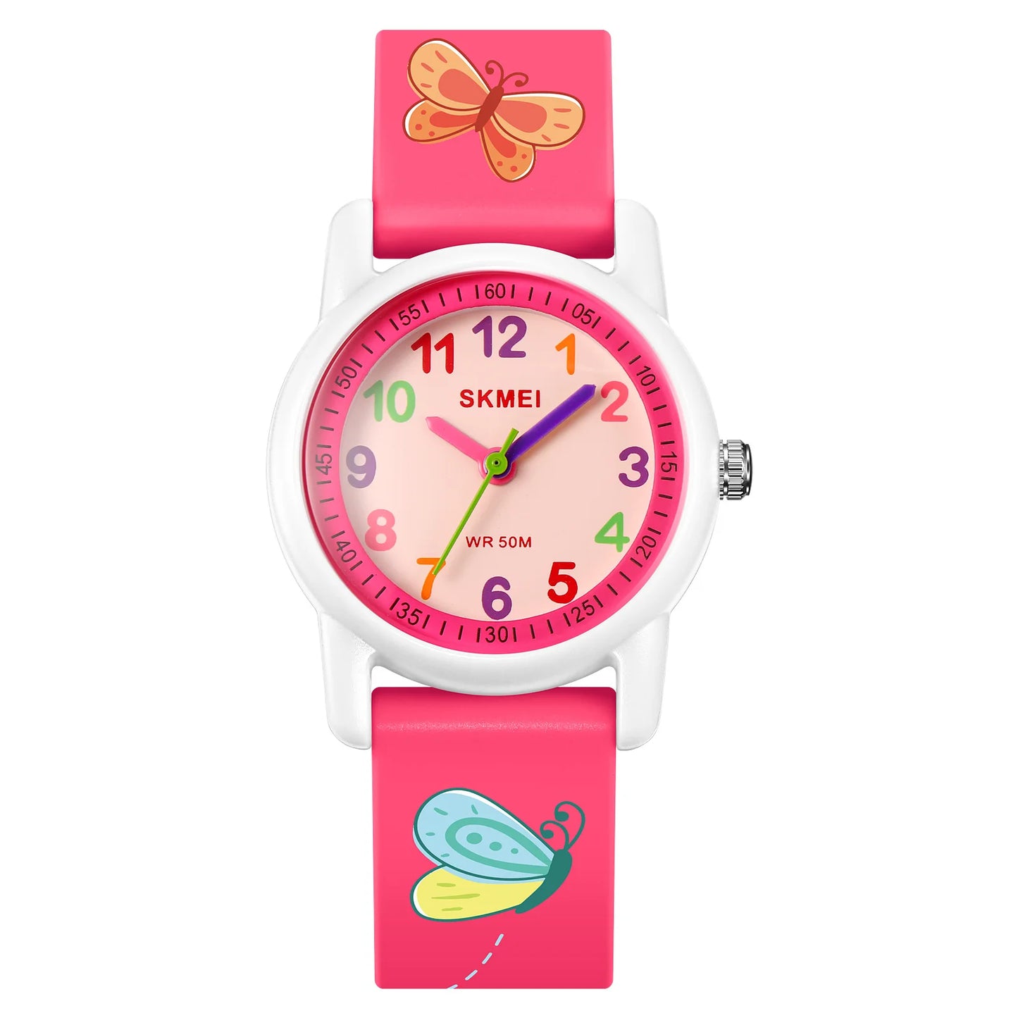 Beautiful SKMEI Kids Watch — 50m Waterproof, Boys & Girls [Colour & Cartoon Options]