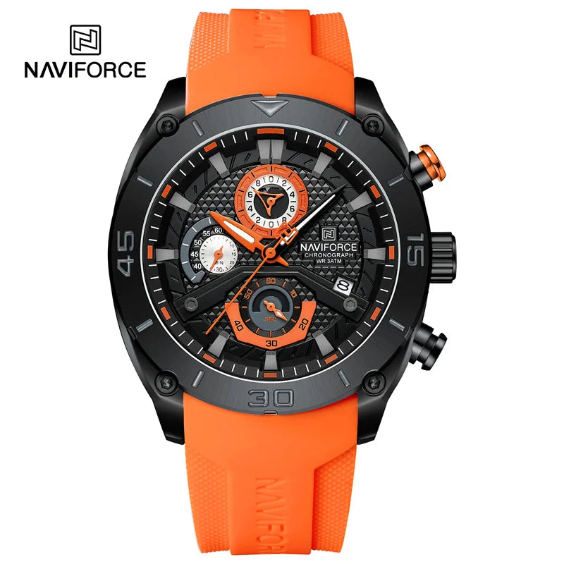 Mens NAVIFORCE Chronograph Watch — Bold Military Looks combined with everday style, Built to Perform