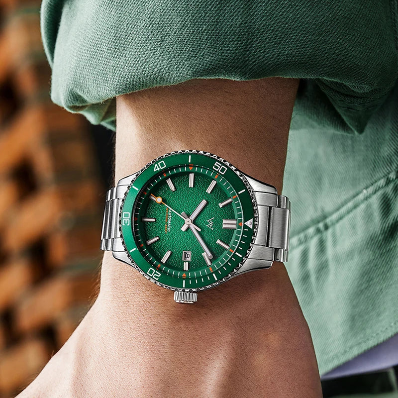 Welly Merck WM046 — Automatic Dive Watch, Miyota 8215, Sapphire Crystal, 200m Waterproof [Colour Options]