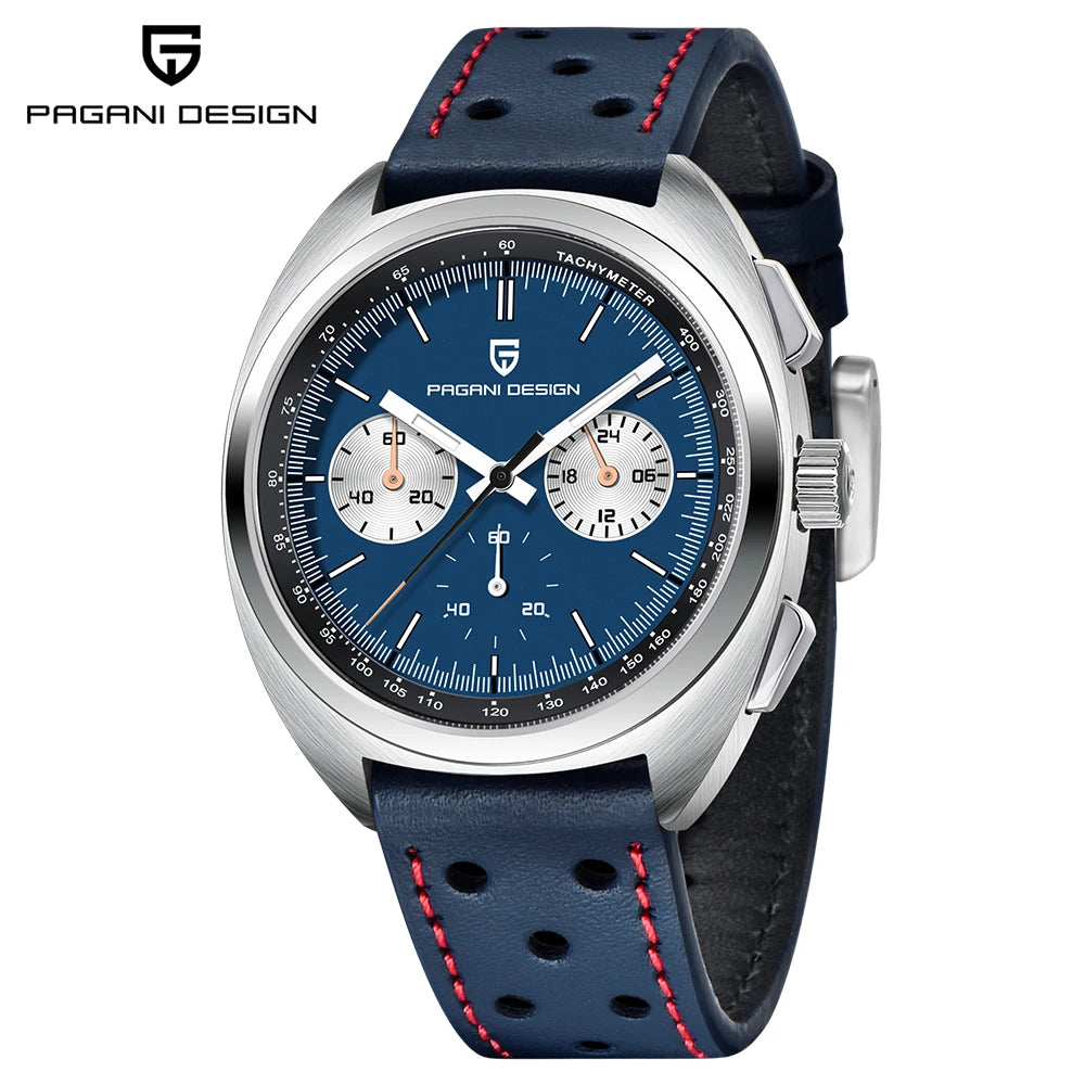 Pagani Design PD-1782 — Turtle Back Chronograph, Racing Style Strap, Sapphire, 100M Water Resistant [Colour Options]